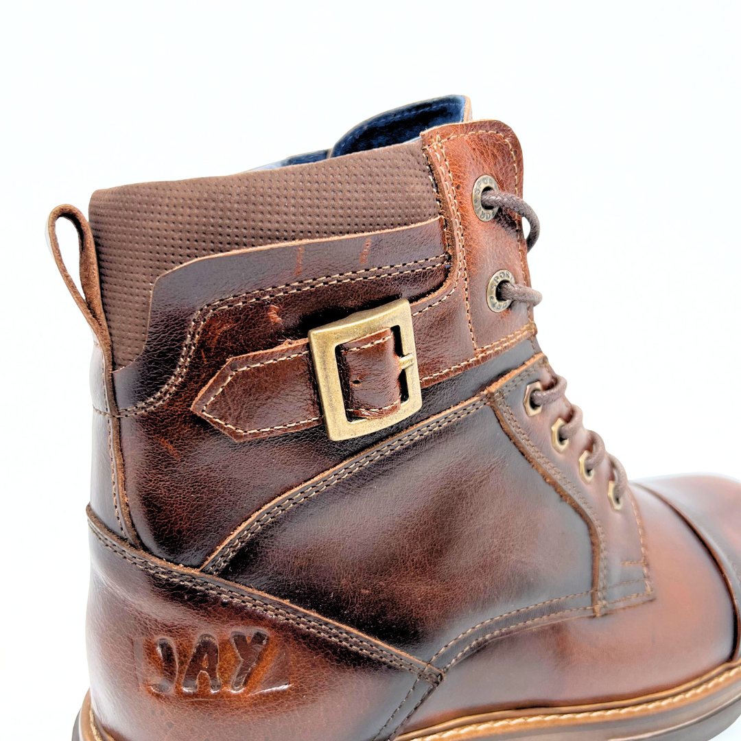 ¡EDICION LIMITADA! Botas Quin Vulcano tabaco 100% Cuero