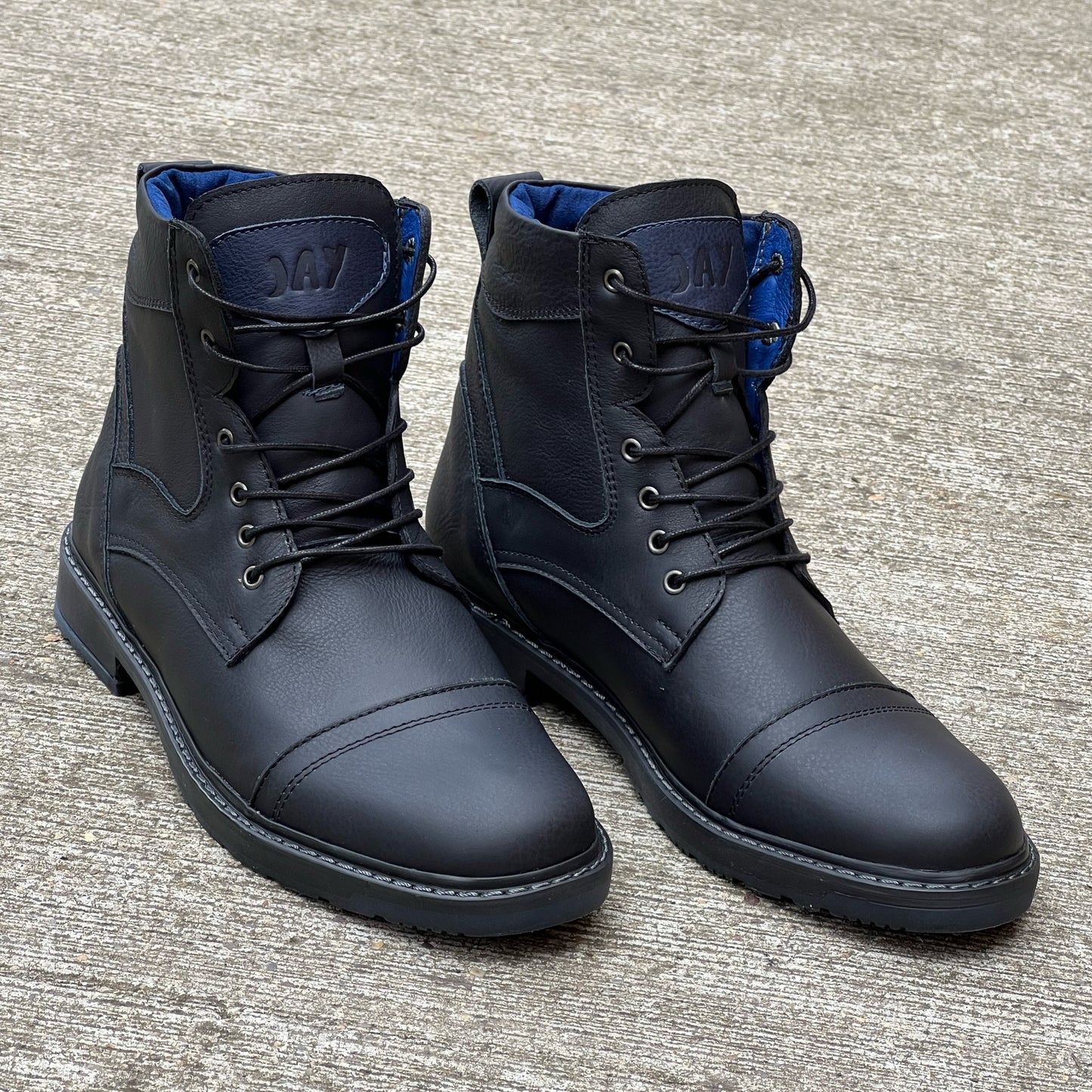 Botas Quin Jay 100% Cuero, Negro Clasico