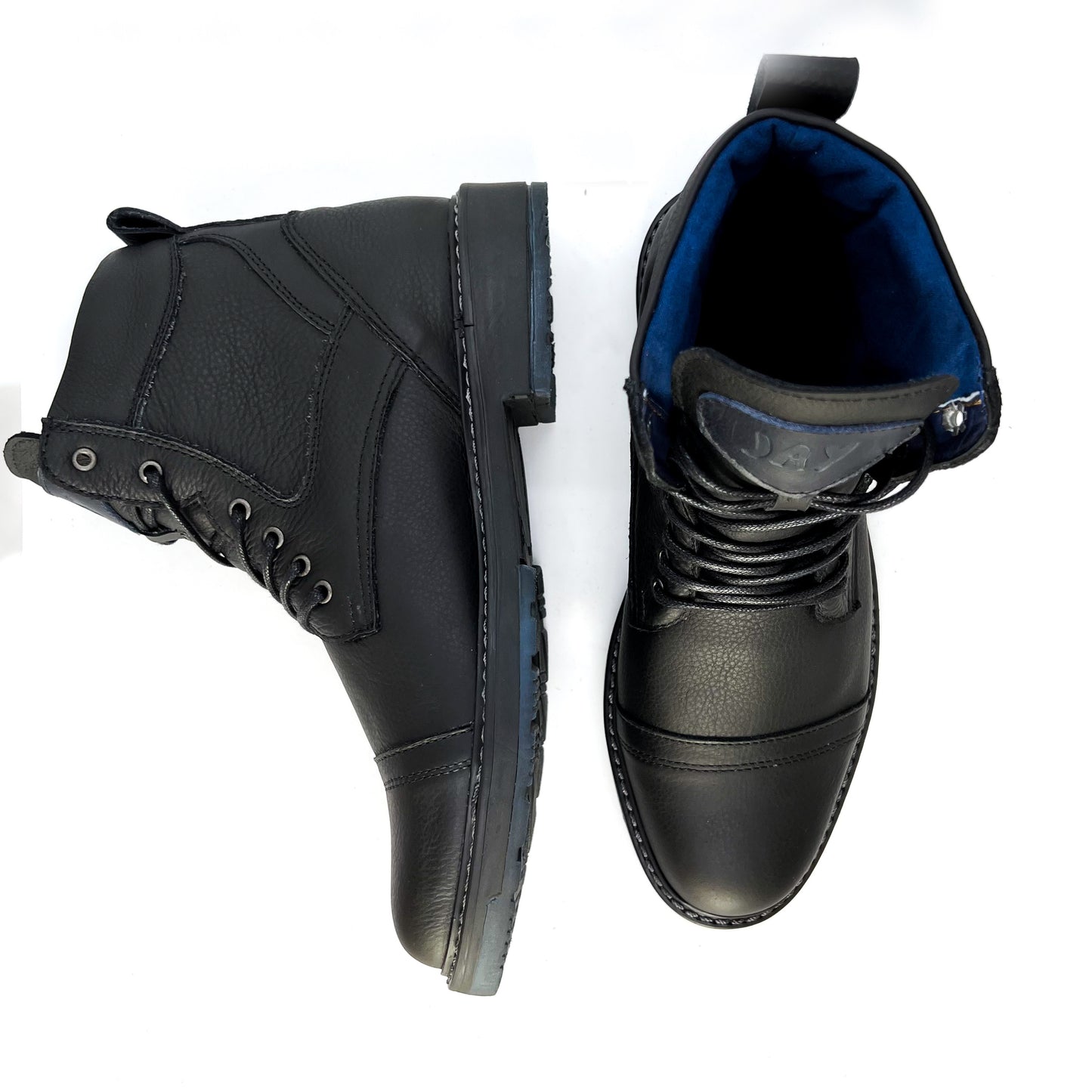 Botas Quin Jay 100% Cuero, Negro Clasico