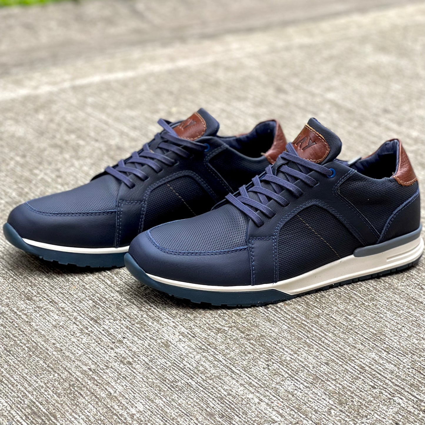 Sneakers Quin Azul 100% Cuero