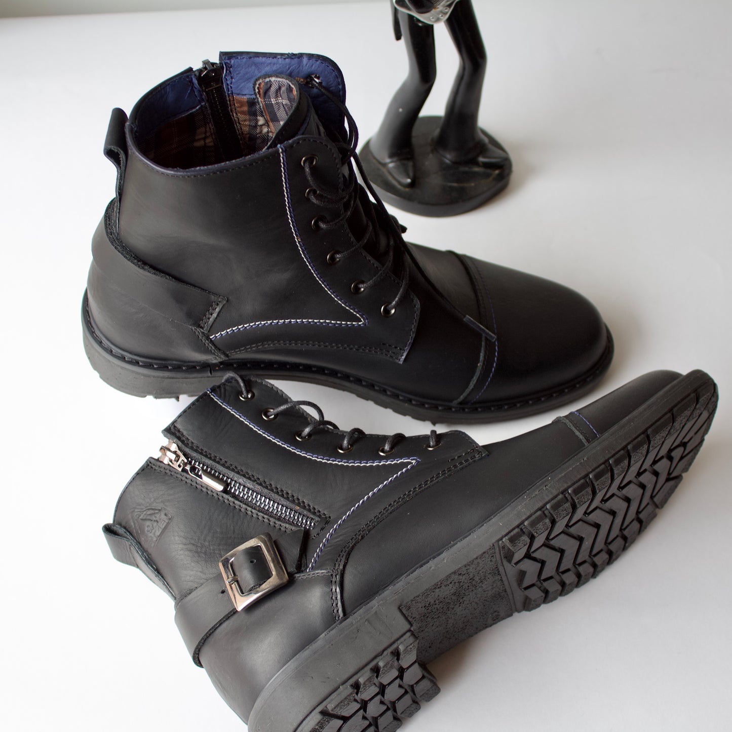 Botas Quin Negro Carbon, 100% Cuero